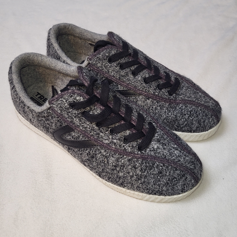 Tretorn Nylite Wool Sneakers Women's Size 9 Dappled Gray Comfort - Picture 9 of 10